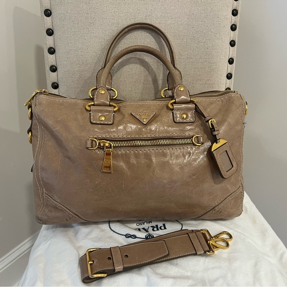 Prada Vitello Shine Leather Purse